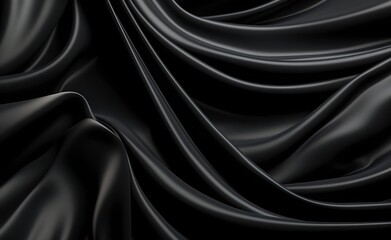 Black abstract background luxury cloth. Generative AI.