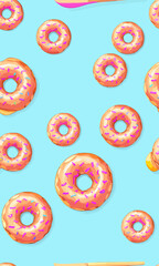 Donuts pattern created with generative AI