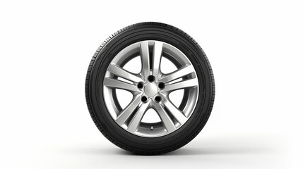 Obraz premium Car tire isolated on white background. Generative AI.