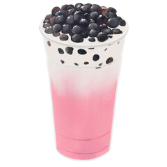 thai pink milk bubble tea