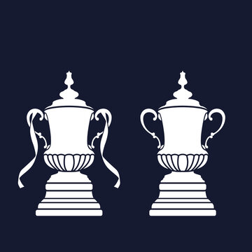 Silhouette english football competition trophy. Football Trophy. Fa cup trophy  silhouette.