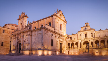 Fototapeta na wymiar The Cathedral Church of St. Mary Assumption (Santa Maria Assunta), Lecce, Italy