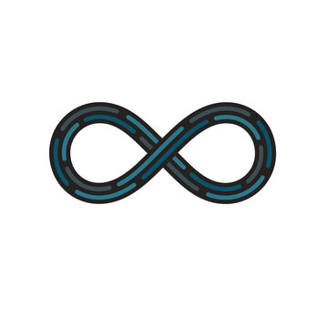 Infinity symbol, icon. Vector illustration 