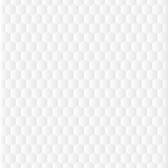 Honeycomb grid pattern in light grey colors. Seamless background
