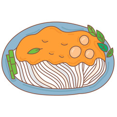 rice noodle cartoon doodle