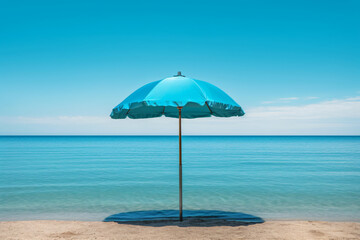 Blue summer umbrella background sea photography
