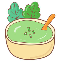 vegetable soup doodle cartoon
