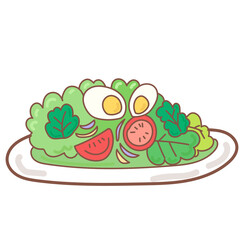 Salad doodle cartoon