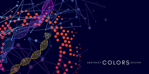 Futuristic tech style horizontal background.