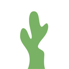 Abstract Green Cactus Shape