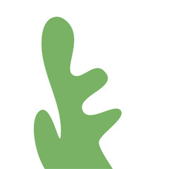 Abstract Green Cactus Shape