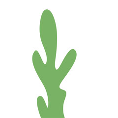 Abstract Green Cactus Shape