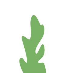 Abstract Green Cactus Shape