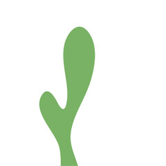 Abstract Green Cactus Shape