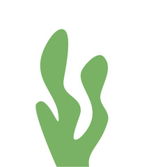 Abstract Green Cactus Shape