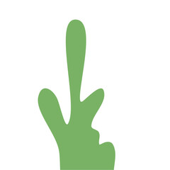 Abstract Green Cactus Shape