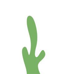 Abstract Green Cactus Shape