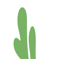 Abstract Green Cactus Shape