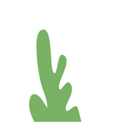 Abstract Green Cactus Shape