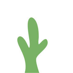 Abstract Green Cactus Shape