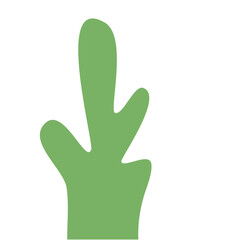 Abstract Green Cactus Shape