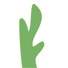 Abstract Green Cactus Shape