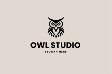 Obraz premium owl logo, animal vector, business brand