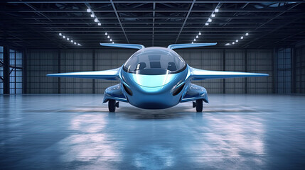 Flying Car Concept in Hanger