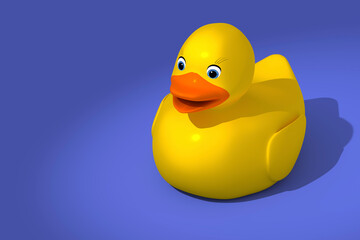 3d rendering of a sweet rubber ducky