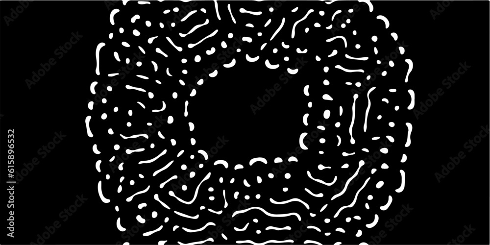 Fototapete Abstract black and white pattern created using a computer generative algorithm called reaction-diffusion.