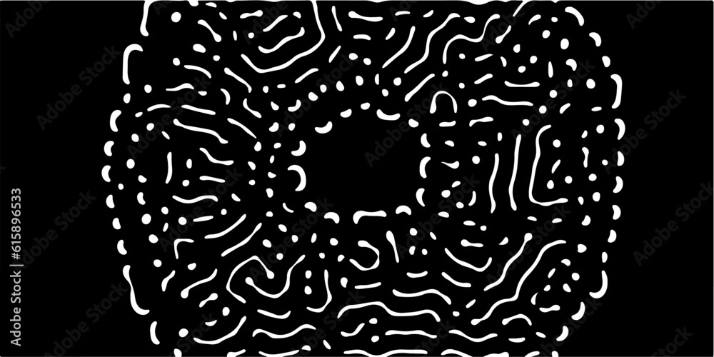 Fototapete Abstract black and white pattern created using a computer generative algorithm called reaction-diffusion.