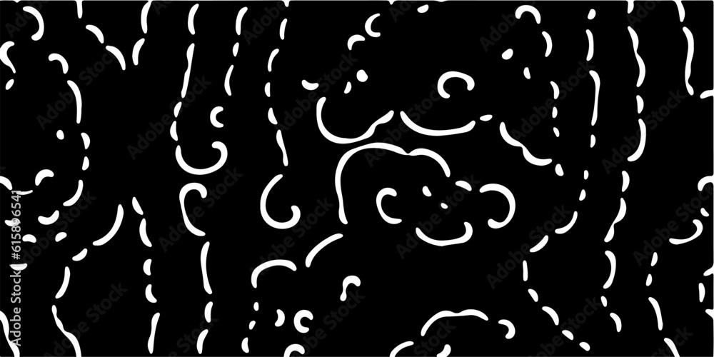 Fototapete Abstract black and white pattern created using a computer generative algorithm called reaction-diffusion.