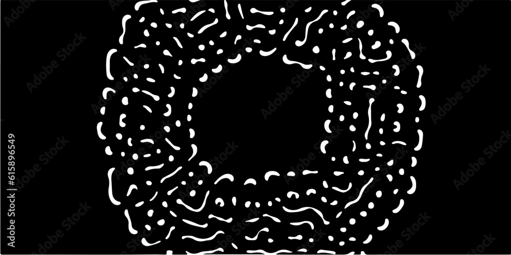 Fototapete Abstract black and white pattern created using a computer generative algorithm called reaction-diffusion.