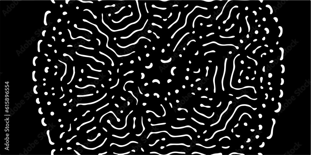 Fototapete Abstract black and white pattern created using a computer generative algorithm called reaction-diffusion.