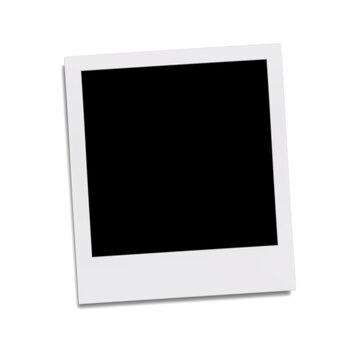 2d illustration of a typical polaroid picture frame for your content