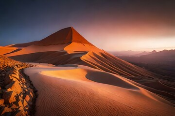 Fototapeta na wymiar sunrise in the desert AI Generated 