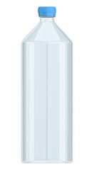 Small water bottle isolated on white photo-realistic 3d illustration