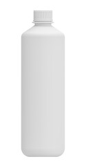 Realistic white plastic bottle. Mock-up packages. 3D Illustration