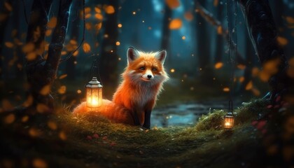 Cute fox illustration