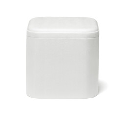 Styrofoam Storage Container on White Background