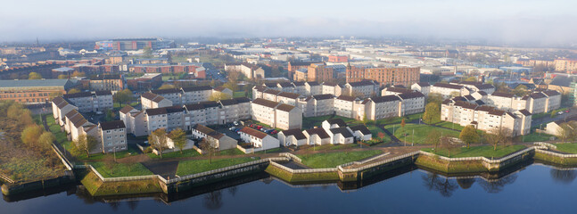 Council houses in poor estate with high populations and many social welfare issues