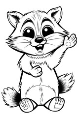Fototapeta premium Cute Raccoon 