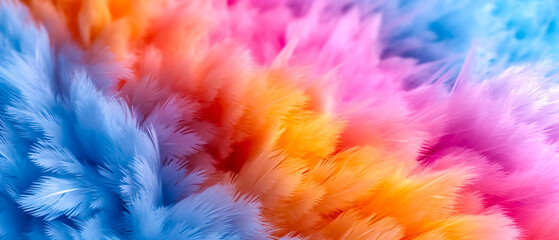 Fototapeta na wymiar many colorful feathers placed next to each other (Generative AI)