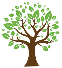 Fototapeta na wymiar A tree company logo icon in colour