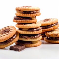 Biscuits with chocolate filling, certified, ai,