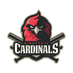 Cardinals Baseball Team Tshirt Design Retro Vintage Logo