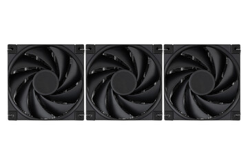 CPU cooler on a white background. Air cooling cooler of a personal computer processor close-up on a...