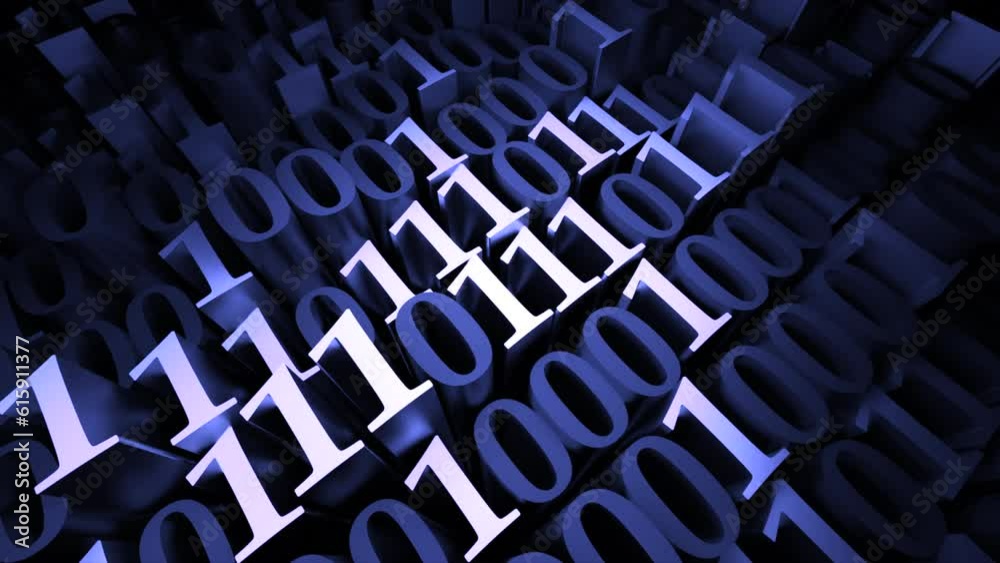Poster abstract 1 and 0 numbers waving background. design. binary code, concept of technologies.
