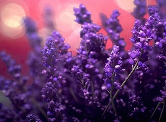 Close-up of lavender flowers, Soft focus on black background. Created with Generative AI technology.