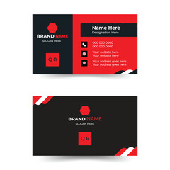 Creative modern business card design. Personal visiting card with company logo.